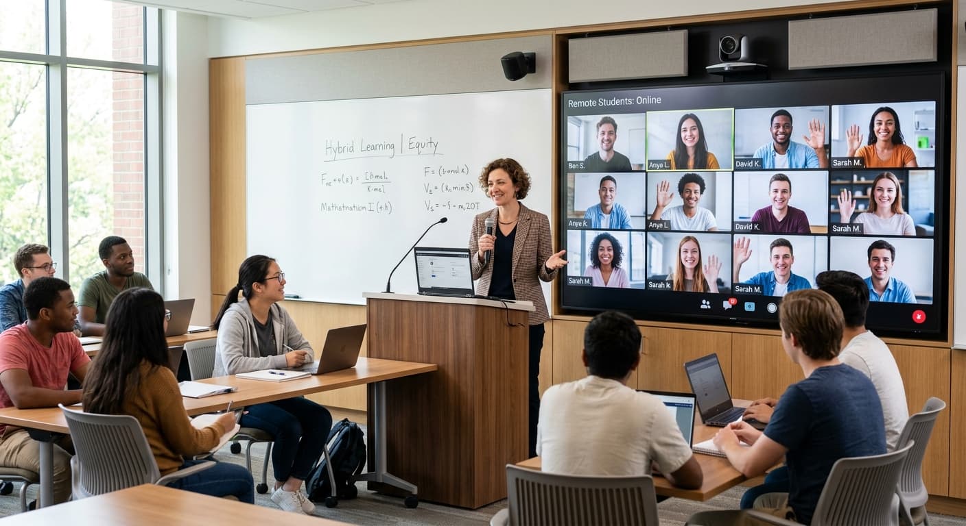 Engaging Both In-Person and Remote Students: A Hybrid Classroom Guide